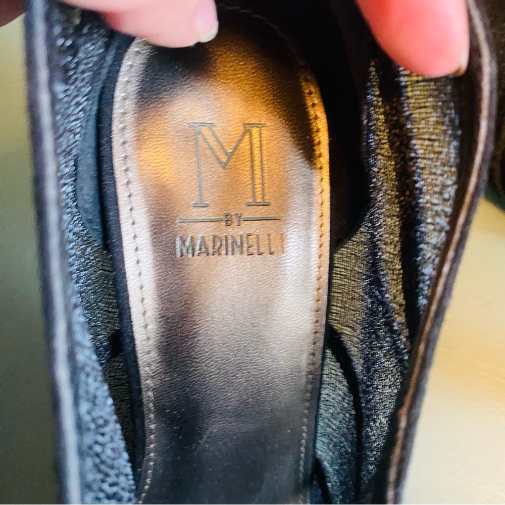 Marinelli Black Peep Toe Ankle Bootie Women’s 10 - Picture 10 of 10